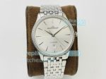 JL Factory Swiss Jaeger LeCoultre Master Ultra Thin Automatic SS Silver Dial Diamond Bezel Watch